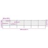 vidaXL Garden Fence with Hoop Top Steel 1070x150 cm Black