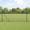 vidaXL Fence Post Grey 100 x 1 m (12 x 12 mm mesh) Steel and PVC