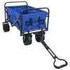 vidaXL Folding Hand Trolley Manual Blue 89 x 63 x 96 cm