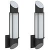vidaXL Outdoor Wall Lights 2pcs Black Stainless Steel