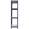 vidaXL Storage Shelves 2 pcs Blue 80x40x160 cm Steel and MDF