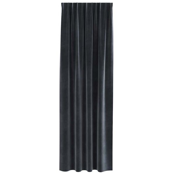 vidaXL Blackout Curtains 2 pcs Dark Grey 140 x 245 cm Velvet