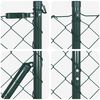 vidaXL Fence Post Green 25 x 1.4 m (60 x 60 mm mesh) Steel and PVC