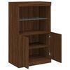 vidaXL Sideboard with LED Lights Brown Oak 60.5x37x100 cm
