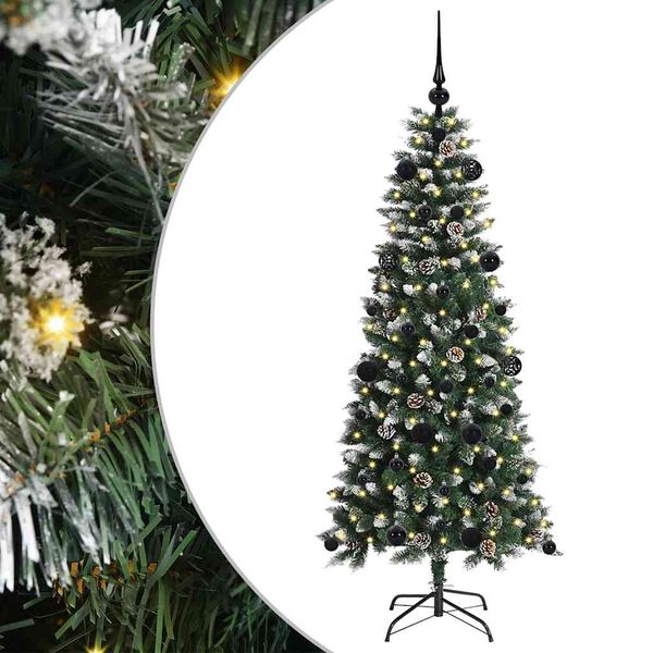 vidaXL Artificial Christmas Tree with 150 LEDs with Stand Green 150 cm