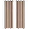 vidaXL Blackout Curtains 2 pcs with Metal Eyelets 135x175 cm Cream