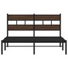 vidaXL Bed Frame without Mattress with Headboard Brown Oak 140x200 cm