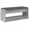 vidaXL Hall Bench with Cushion Concrete Grey 103 x 38 x 45 cm