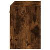 vidaXL Bedside Cabinet with LED Lights Wall-mounted Smoked Oak