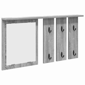vidaXL Wall-Mounted Coat Rack with Shelf Grey sonoma 85 x 10 x 45 cm