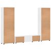 vidaXL TV Cabinet Set FLORIN High Gloss White Engineered Wood