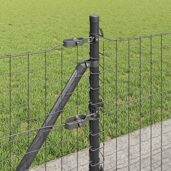vidaXL Fence Post 52 pcs Grey 3.2 x 3.2 x 70 cm
