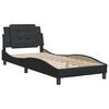 vidaXL Bed Frame without Mattress "Zadar" Black 80x200 cm Faux Leather