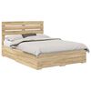 vidaXL Bed Frame with Drawer Sonoma Oak 150 x 200 cm Engineered Wood