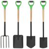 vidaXL 4 Piece Garden Tool Set D Grip Steel and Hardwood