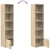 vidaXL Bookcase Sonoma Oak 31x24x127 cm Engineered Wood