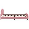 vidaXL Children's Bed Frame with Headboard Pink 80 x 200 cm Velvet