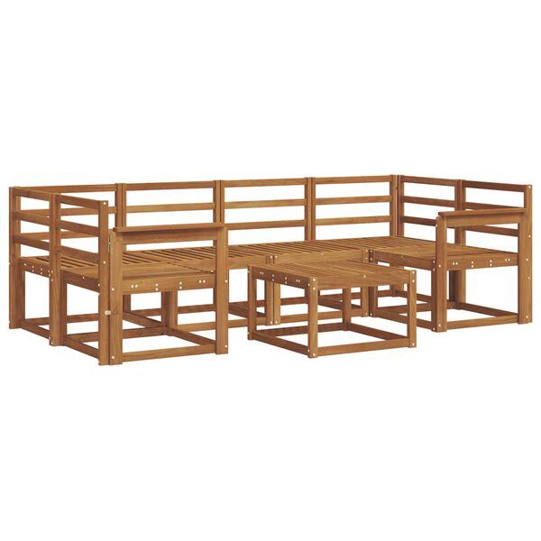 vidaXL Outdoor Sofa Set 7 pcs Natural Solid Acacia Wood