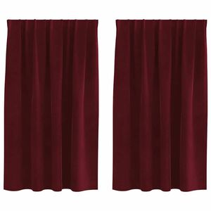vidaXL Blackout Curtains 2 pcs Wine Red 140 x 140 cm Velvet