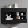 vidaXL TV Wall Cabinet Black Oak 98.5 x 30 x 60.5 cm Engineered Wood