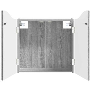 vidaXL Dartboard Cabinet Grey Sonoma 56 x 12 x 63 cm Engineered Wood