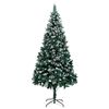 vidaXL Artificial Christmas Tree with 300 LEDs with Stand Green 210 cm
