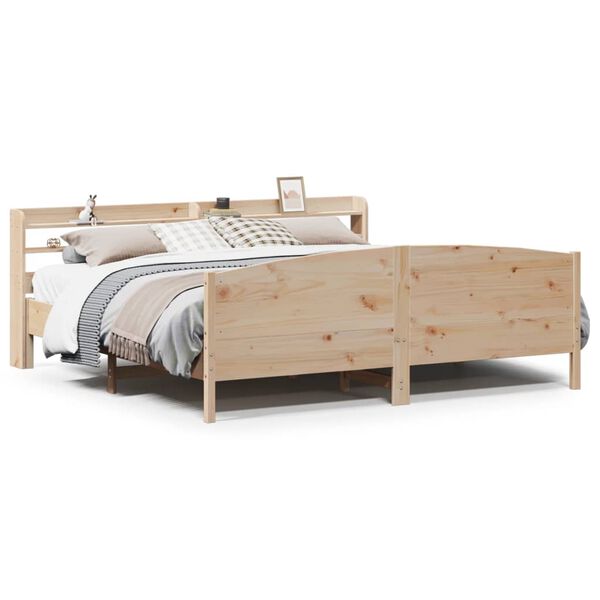 vidaXL Bed Frame without Mattress 200x200 cm Solid Wood Pine