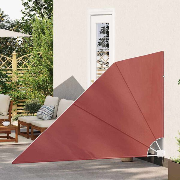 vidaXL Collapsible Balcony Side Awning Terracotta 160x240 cm