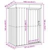 vidaXL Garden Sheds Anthracite 137 x 81 x 180 cm Metal