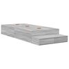 vidaXL Storage Bed Frame with Drawer Grey Sonoma 75 cm Engineered Wood