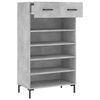 vidaXL Shoe Cabinet Concrete Grey 60x35x105 cm Engineered Wood