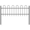 vidaXL Garden Fence 9 pcs Grey 15.3 x 0.6 m Powder-coated Steel