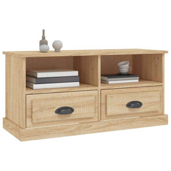 vidaXL TV Cabinet Sonoma Oak 93x35.5x45 cm Engineered Wood