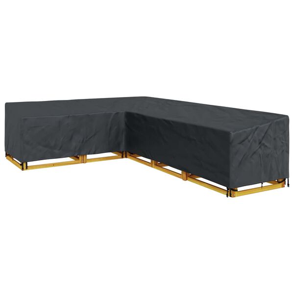 vidaXL Furniture Cover Black 355 x 275 x 80 cm 420D Oxford Fbric