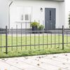 vidaXL Garden Fence Grey 170 x 115 cm Powder-Coated Steel