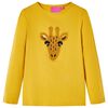 Kids' T-shirt with Long Sleeves Dark Ochre 104