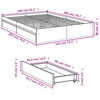 vidaXL Bed Frame with Drawers without Mattress Concrete Grey 140x200 cm