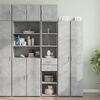 vidaXL Slim Storage Cabinet Concrete Grey 40x42.5x225 cm Engineered Wood