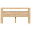 vidaXL LED Headboard Sonoma Oak 200 cm Engineered Wood