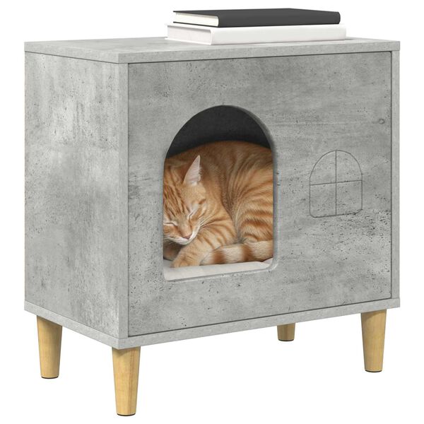vidaXL Cat House Concerte 51 x 30 x 52 cm Engineered Wood