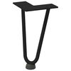 vidaXL Hairpin Legs for Coffee Table 4 pcs Black 20 cm Solid Steel