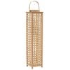 vidaXL Candle Holder | Natural | Bamboo, Glass | Medium | Portable