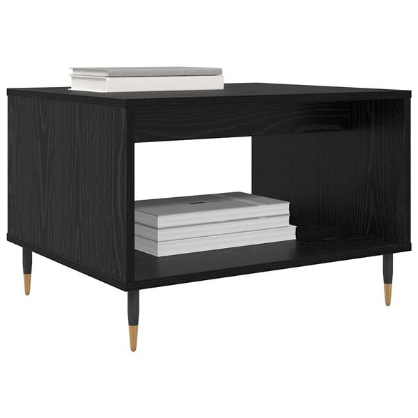 vidaXL Coffee Table Black oak 60 x 50 x 40 cm Engineered wood