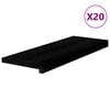 vidaXL Stair Treads 20 pcs Brown Black 70x25x2 cm Solid Wood Oak
