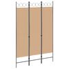 vidaXL 3-Panel Room Divider Beige 120 x 180 cm Fabric