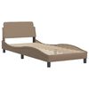 vidaXL Bed Frame without Mattress "Zadar" Cappuccino 90x200 cm Faux Leather