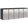 vidaXL Wheelie Bin Storage for 5 Bins Stainless Steel Anthracite