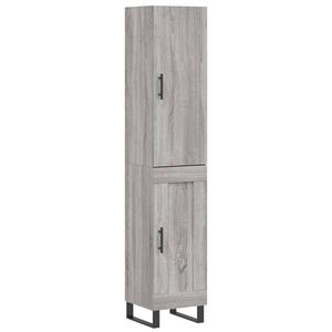 vidaXL Highboard Grey Sonoma 34.5x34x180 cm Engineered Wood