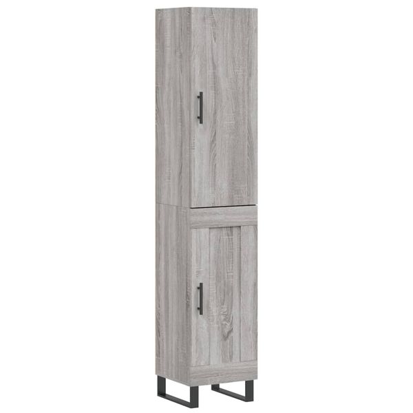 vidaXL Highboard Grey Sonoma 34.5x34x180 cm Engineered Wood