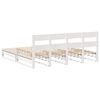 vidaXL Bed Frame without Mattress White 180x200 cm Super King Solid Wood Pine